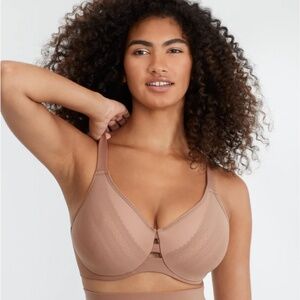 SPANX Illusion Lace Vintage Rose/Café Minimizer Bra, 36DD, NWT